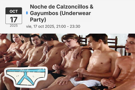 PeC Madrid – Viernes 17 Octubre -Noche de Calzoncillos & Gayumbos (Underwear Party)