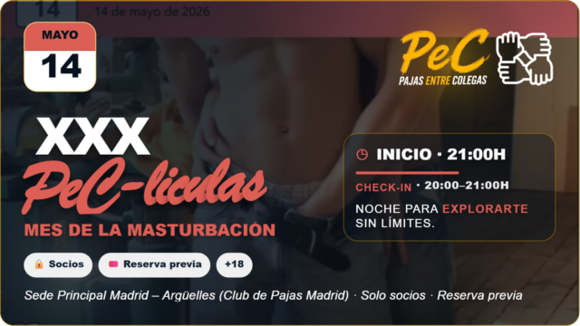 PeC Madrid – PeC-liculas quinta-feira 14 de maio - Mês da Masturbação